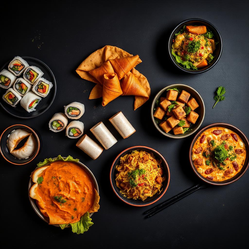 Assorted Indie Fusion dishes